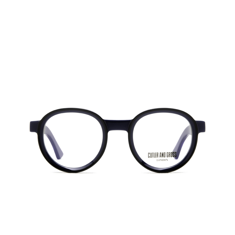 Cutler and Gross 1384 Eyeglasses 01 black on blue - 1/4