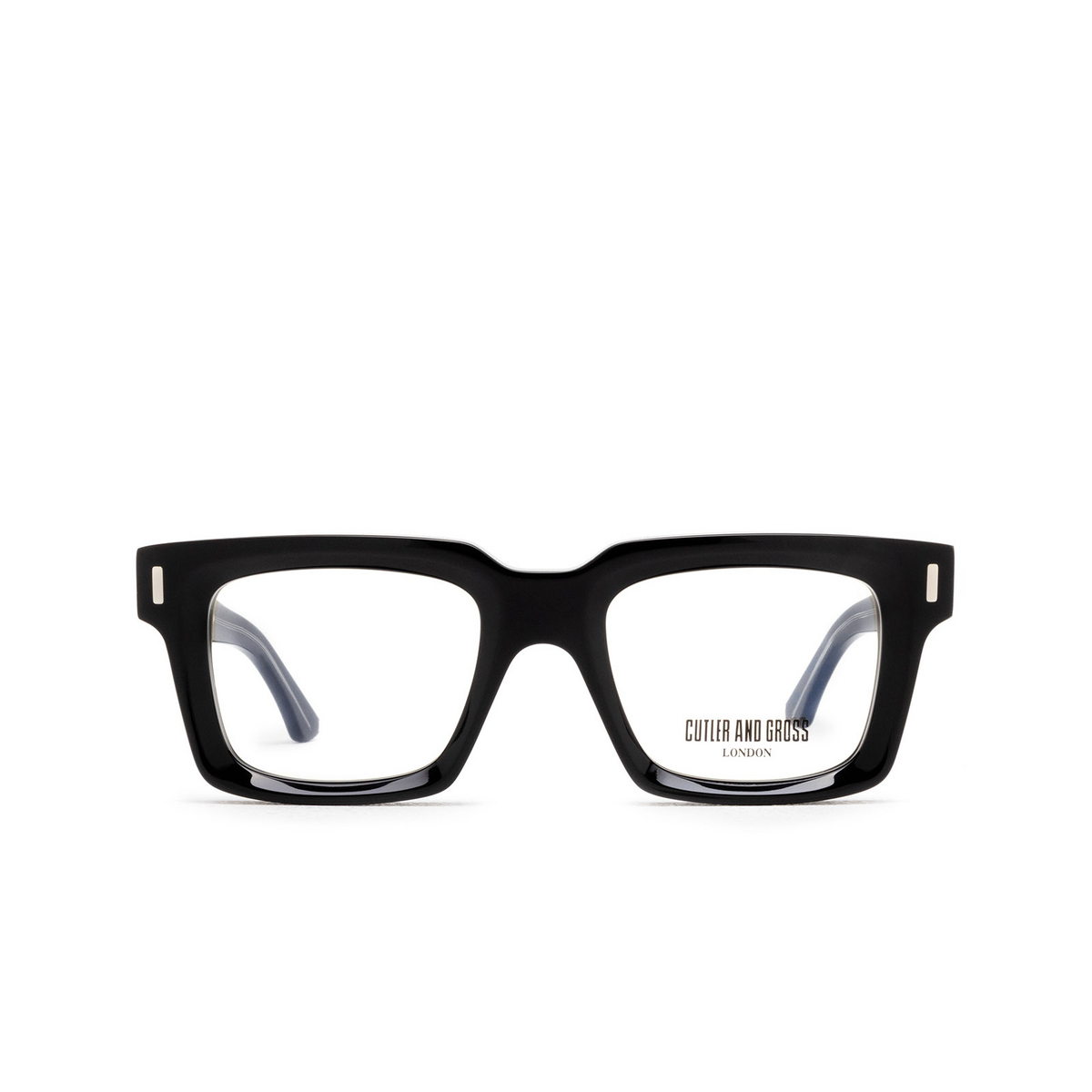 Cutler and Gross® Square Sunglasses: 1386 SUN color Black 01 - front view.