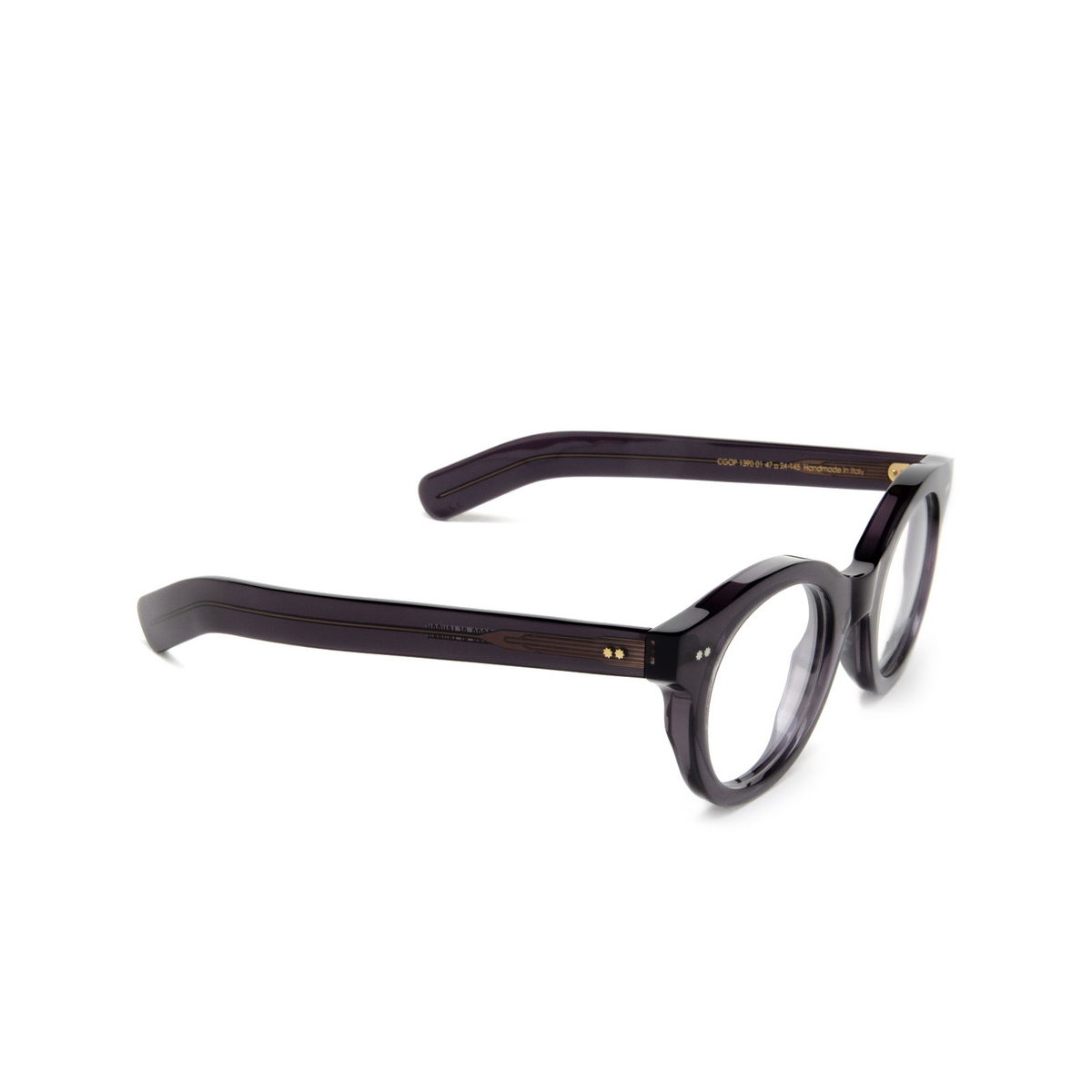Cutler and Gross 1390 Eyeglasses 01 Dark Grey - three-quarters view