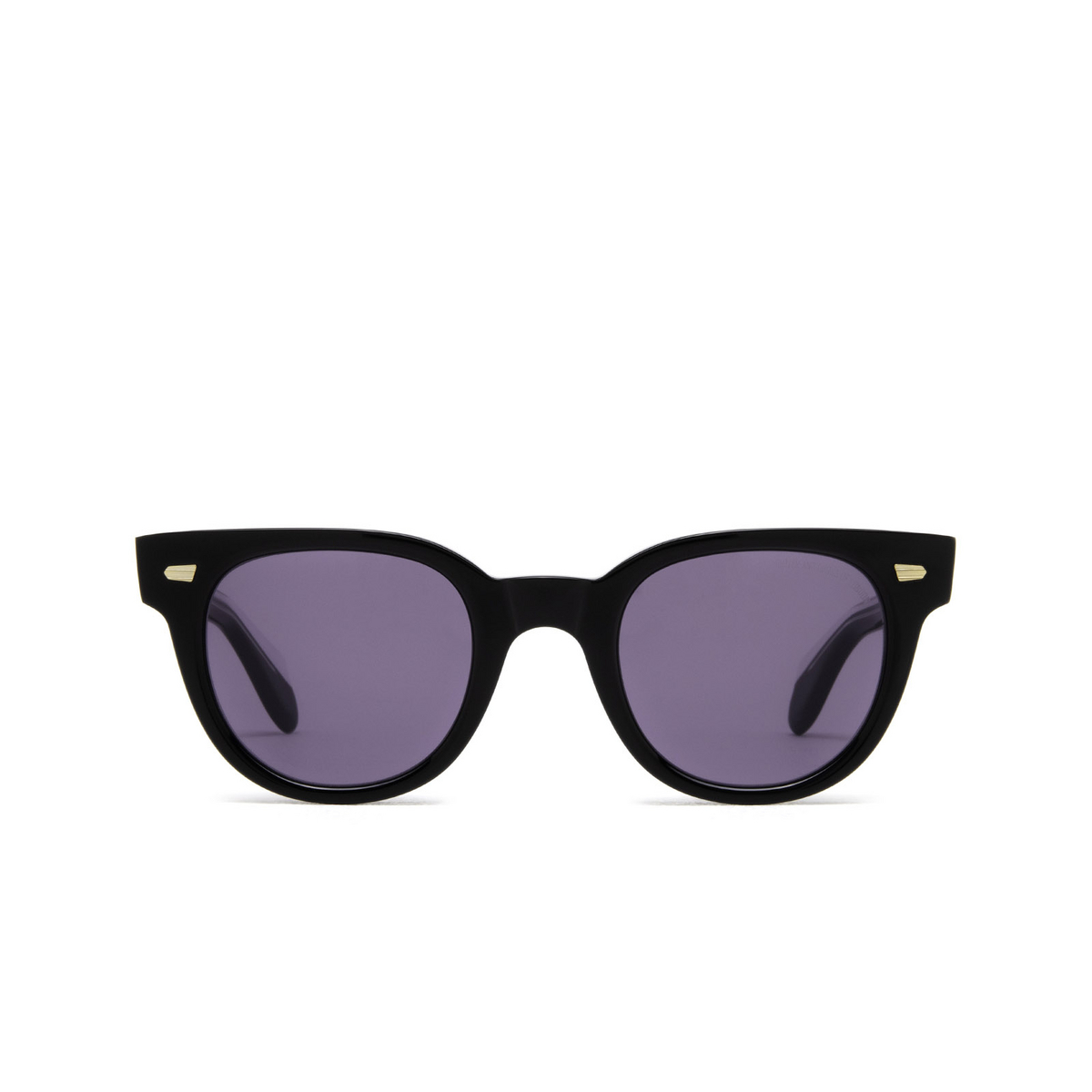 Cutler and Gross® Round Sunglasses: 1392 SUN color Black 01 - front view.