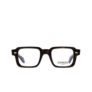 Cutler and Gross 1393 Eyeglasses 02 dark turtle - front view