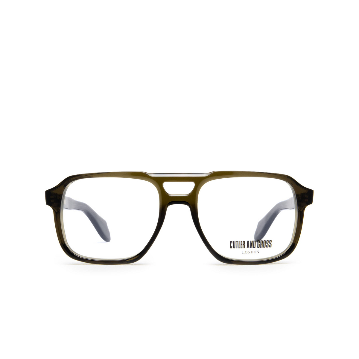Cutler and Gross 1394 Eyeglasses 07 Olive - front view