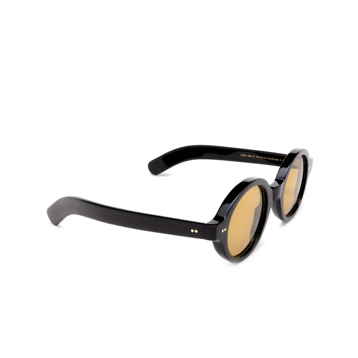 Cutler and Gross 1396 Sunglasses 01 Black - three-quarters view