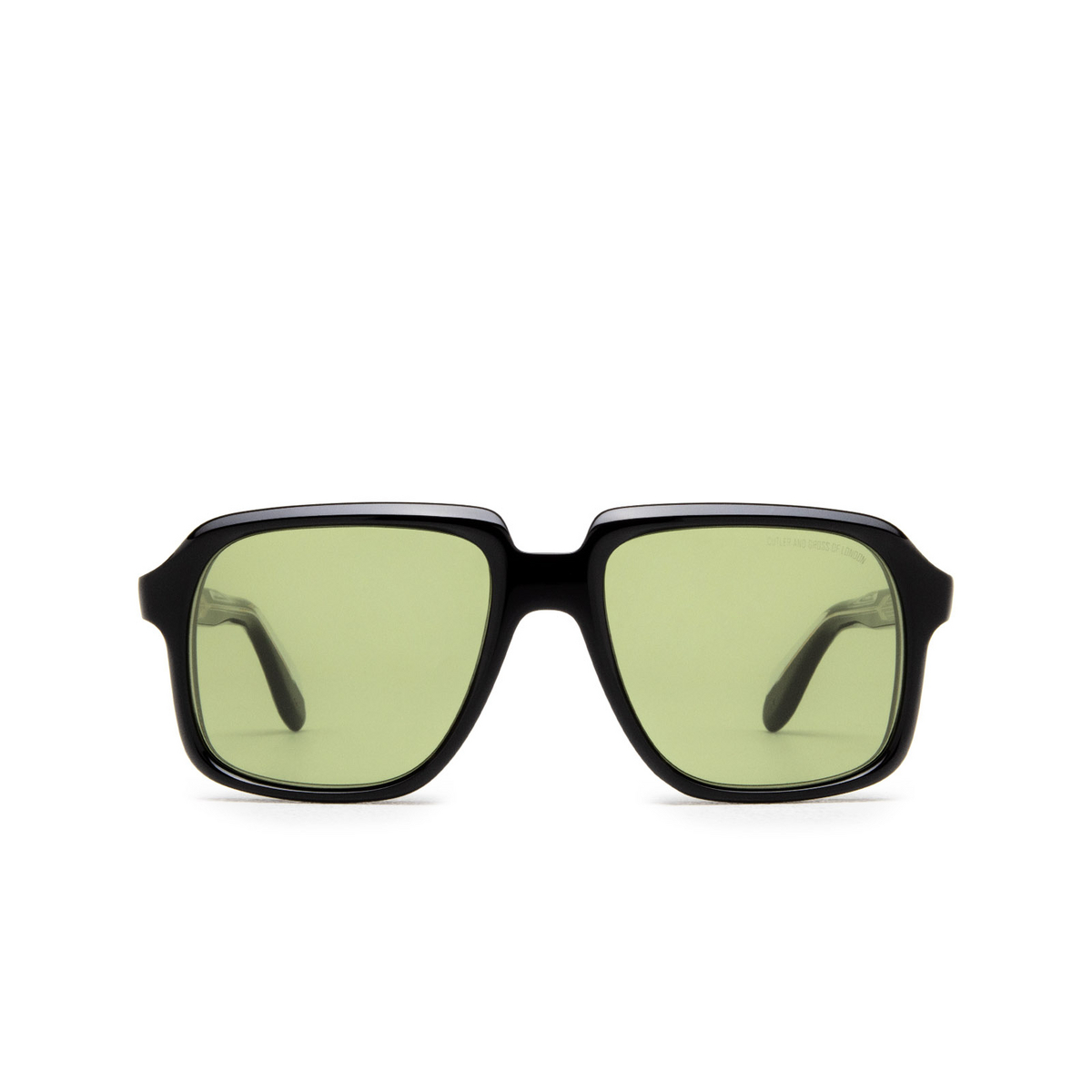 Cutler and Gross® Square Sunglasses: 1397 SUN color 01 Black - front view