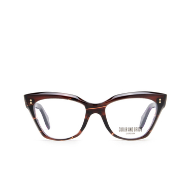 Cutler and Gross 9288 Eyeglasses 02 striped brown havana - front view