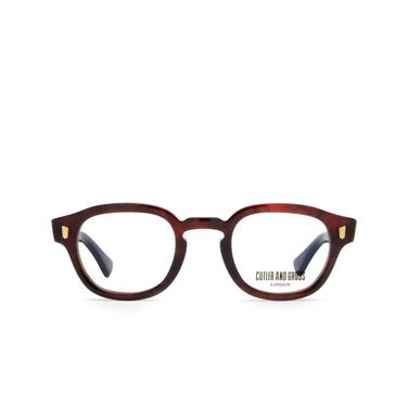 Cutler and Gross 9290 Eyeglasses 02 red havana - front view