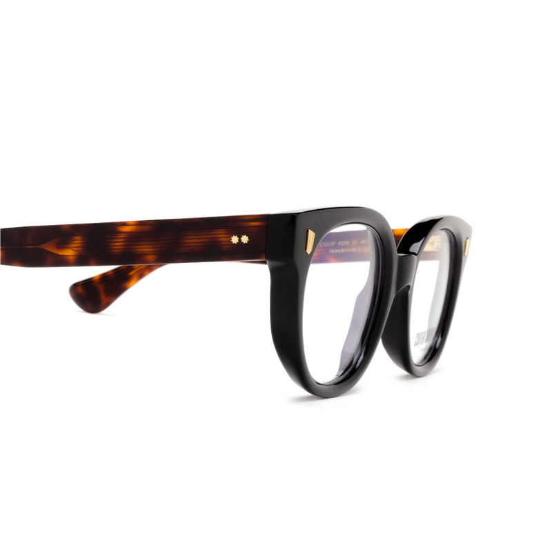 Cutler and Gross 9298 Eyeglasses 01 black on dark turtle - 3/5