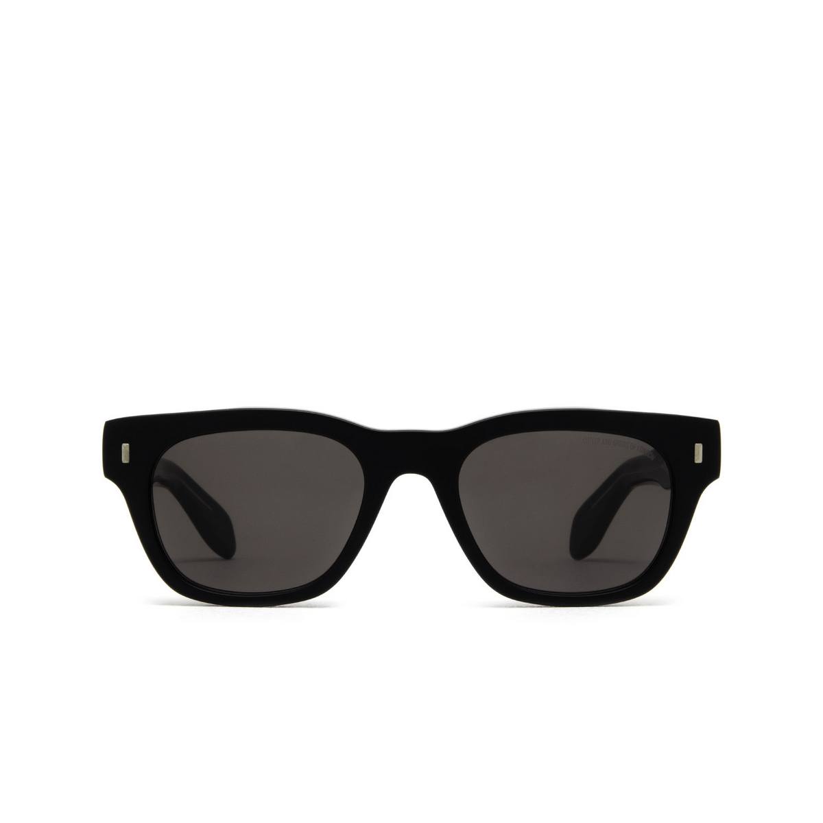 Cutler and Gross® Square Sunglasses: 9772 SUN color Matt Black 01 - front view.