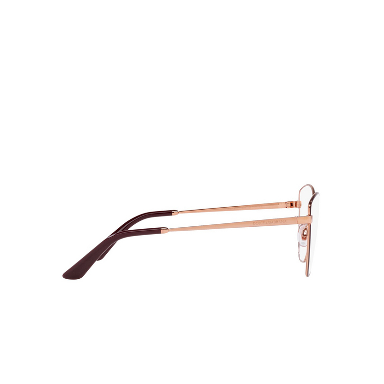 Dolce & Gabbana DG1340 Eyeglasses 1351 pink gold / bordeaux - 3/4