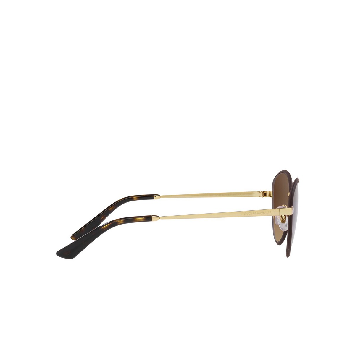 Dolce & Gabbana® Butterfly Sunglasses: DG2280 color Gold / Matte Brown 132013 - 3/3.