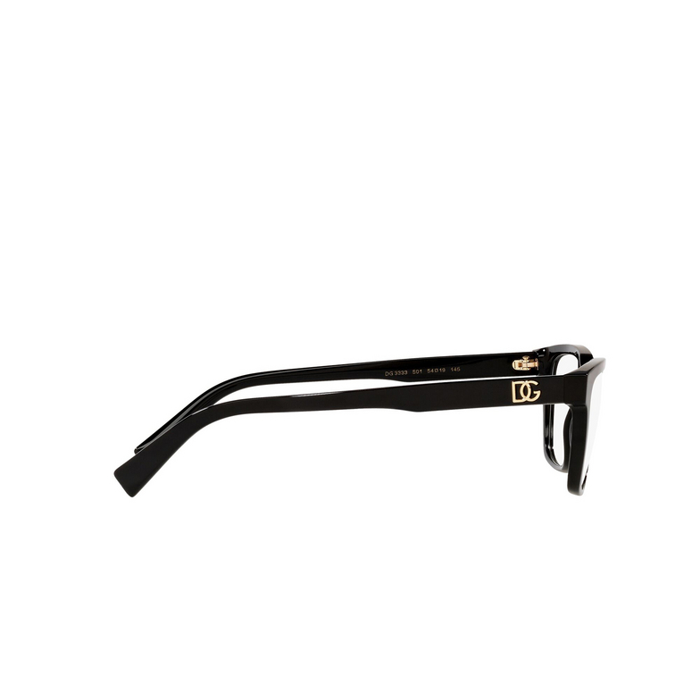 Dolce & Gabbana DG3333 Eyeglasses 501 black - 3/4