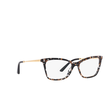 Dolce & Gabbana DG3347 Eyeglasses 911 cube black / gold - three-quarters view