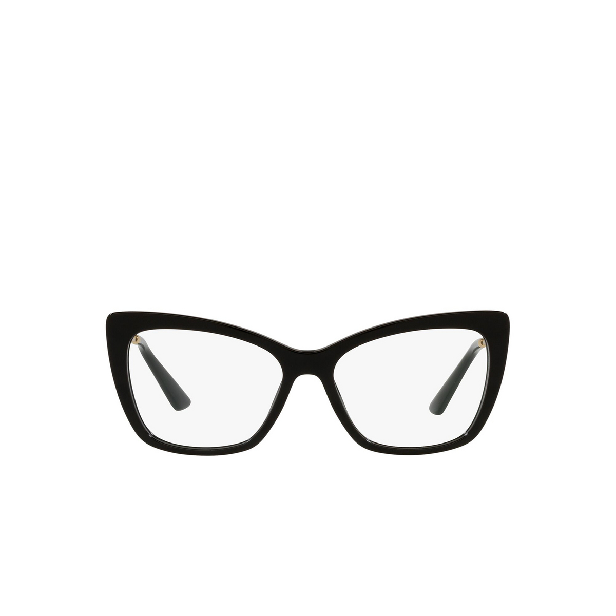 Dolce & Gabbana® Cat-eye Eyeglasses: DG3348 color Black 501 - front view.