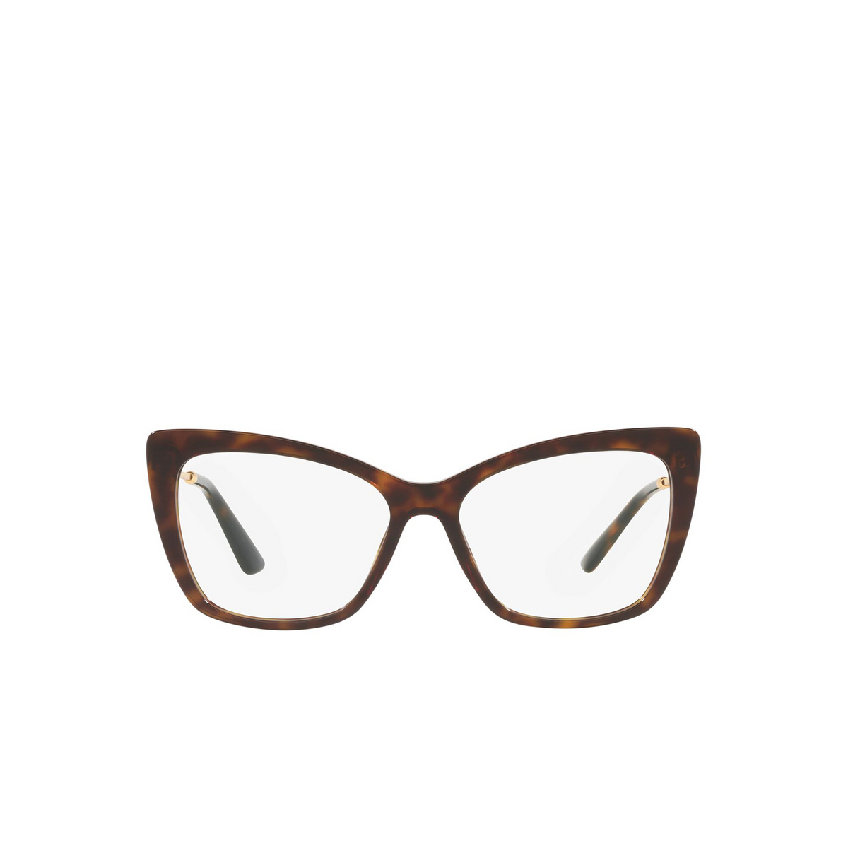 Dolce & Gabbana® Cat-eye Eyeglasses: DG3348 color Havana 502 - front view.