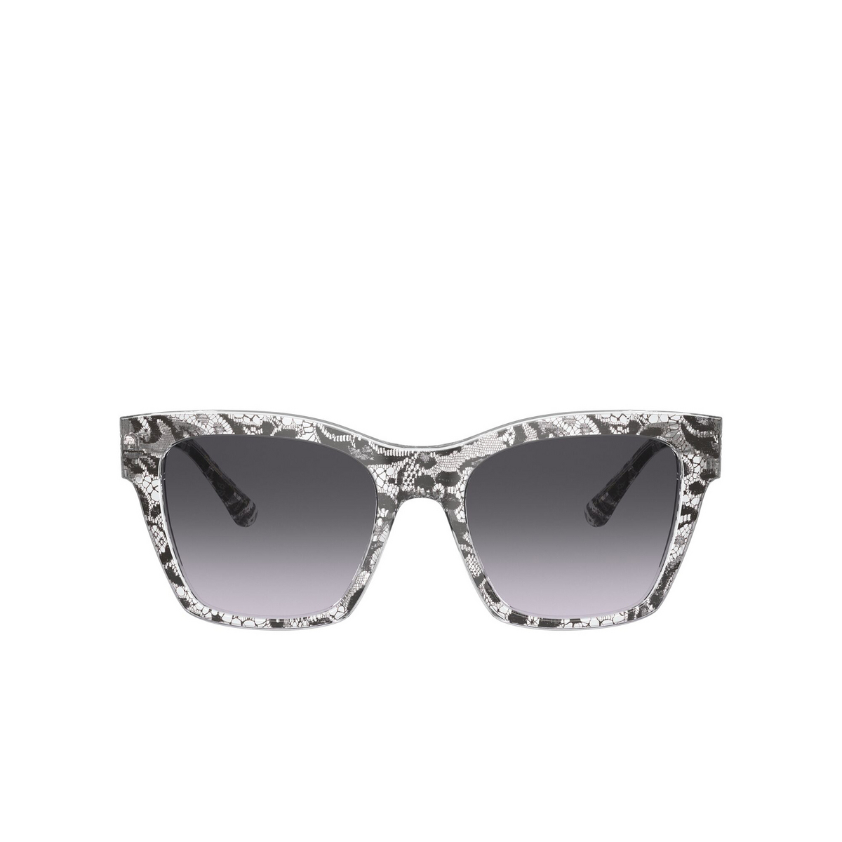 Dolce & Gabbana® Square Sunglasses: DG4384 color 32878G Black Lace - product thumbnail 1/3