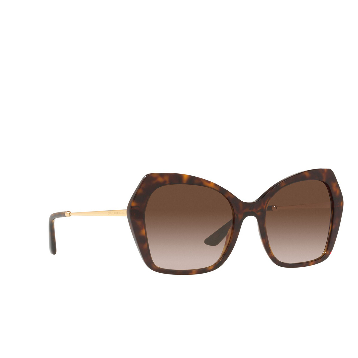 Dolce & Gabbana® Butterfly Sunglasses: DG4399 color Havana 502/13 - three-quarters view.