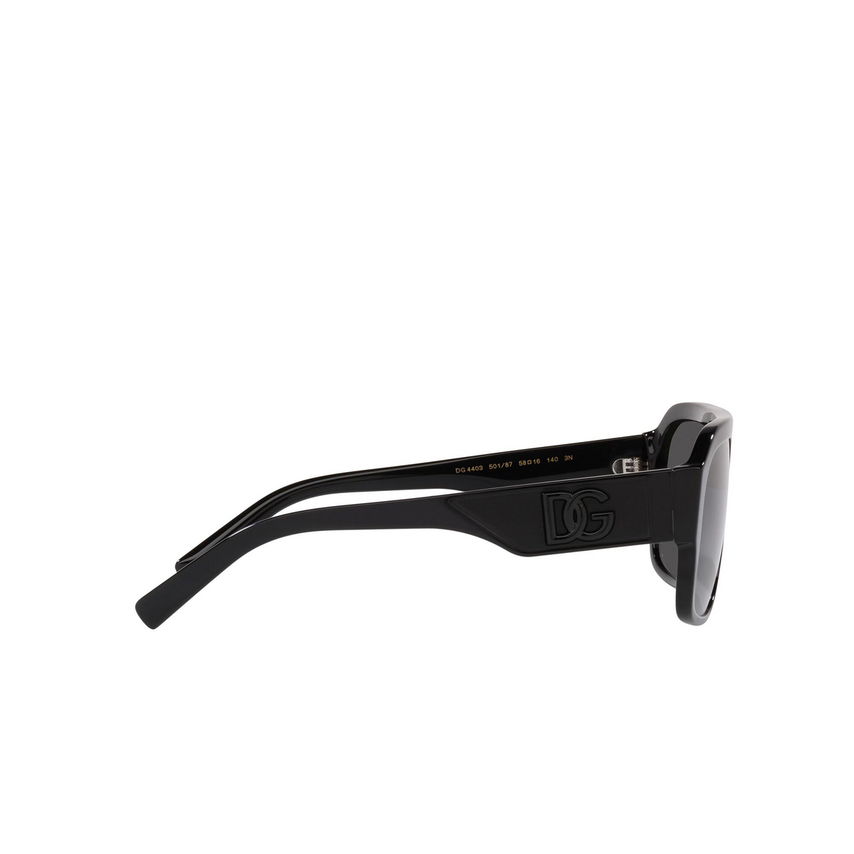 Dolce & Gabbana® Aviator Sunglasses: DG4403 color 501/87 Black - product thumbnail 3/3