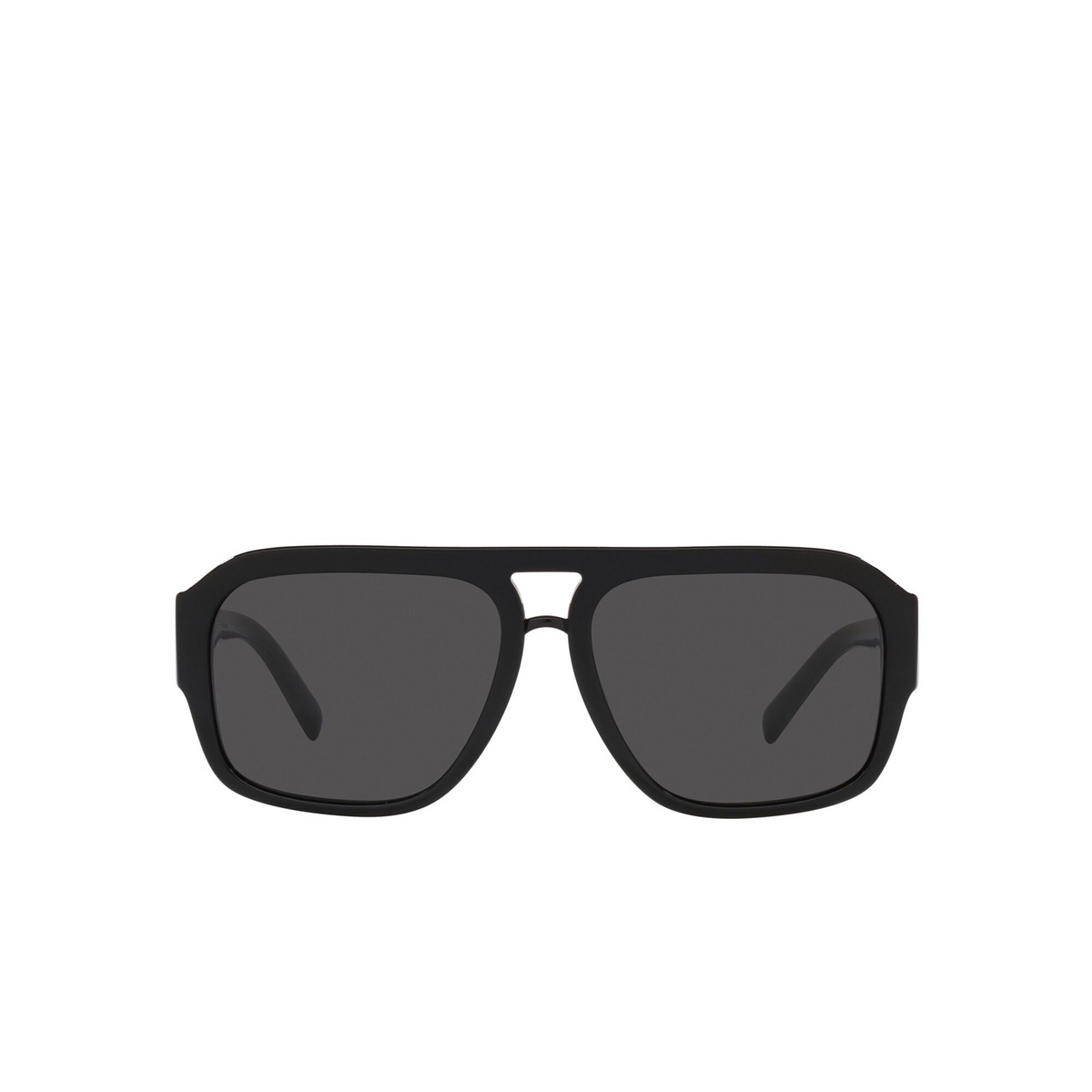 Dolce & Gabbana® Aviator Sunglasses: DG4403 color Black 501/87 - front view.