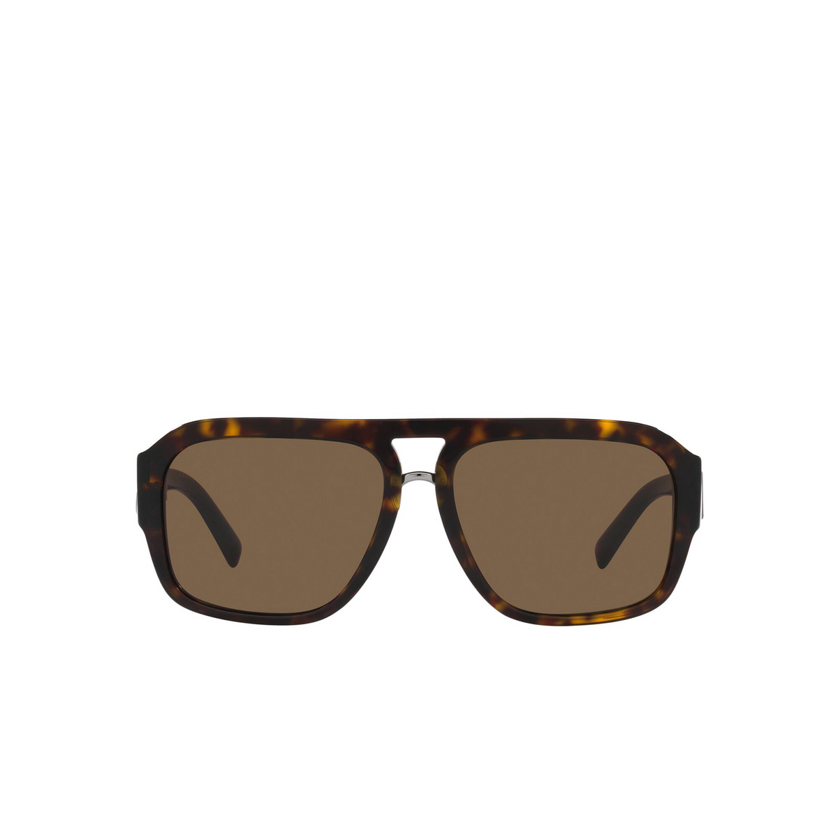 Dolce & Gabbana® Aviator Sunglasses: DG4403 color Havana 502/73 - front view.