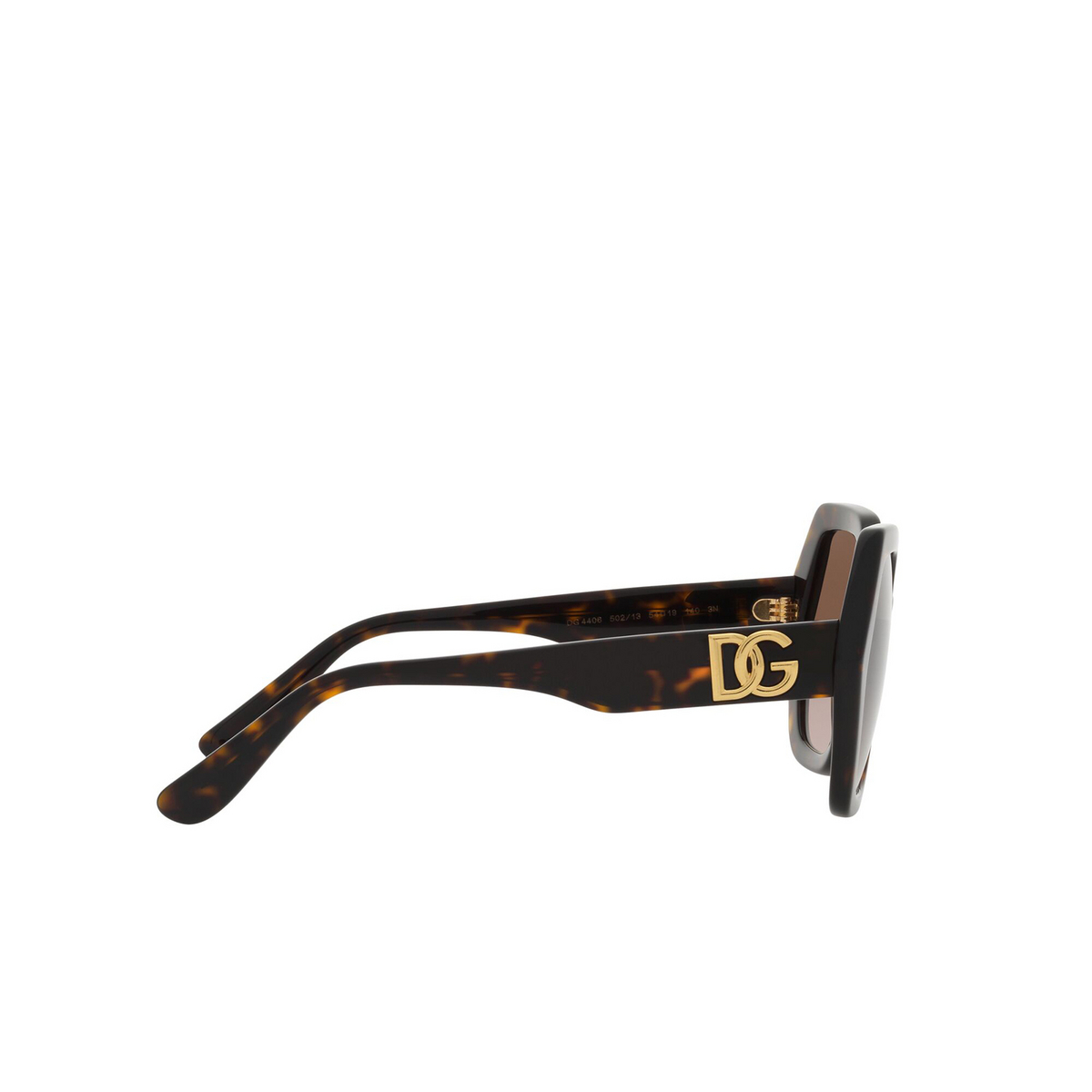 Dolce & Gabbana® Irregular Sunglasses: DG4406 color Havana 502/13 - product thumbnail 3/3.