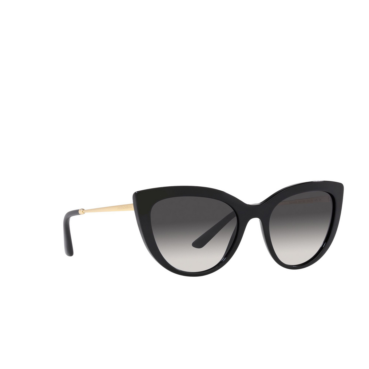 Dolce & Gabbana® Butterfly Sunglasses: DG4408 color Black 501/8G - three-quarters view.