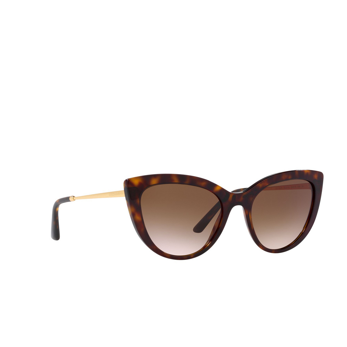 Dolce & Gabbana® Butterfly Sunglasses: DG4408 color Havana 502/13 - three-quarters view.