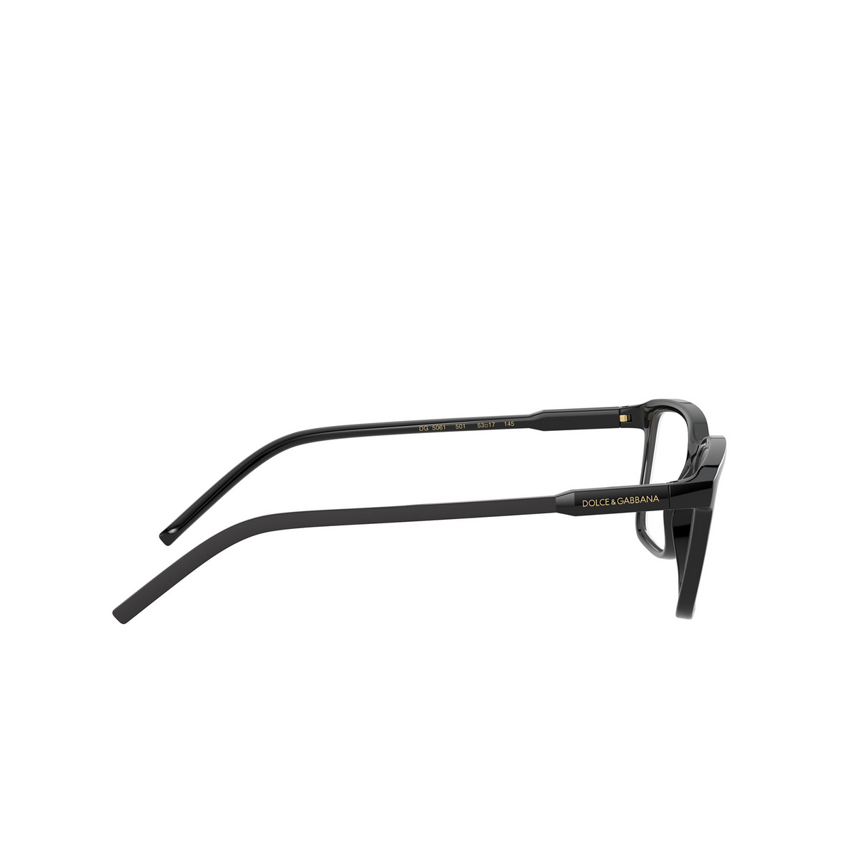 Dolce & Gabbana DG5061 Eyeglasses 501 Black - 3/4