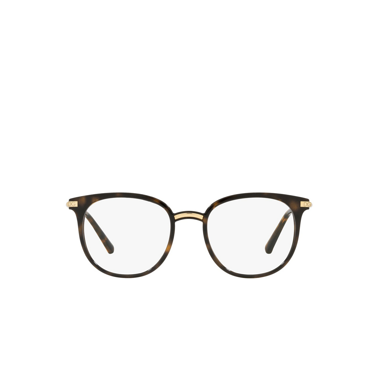 Dolce & Gabbana® Round Eyeglasses: DG5071 color Havana 502 - front view.
