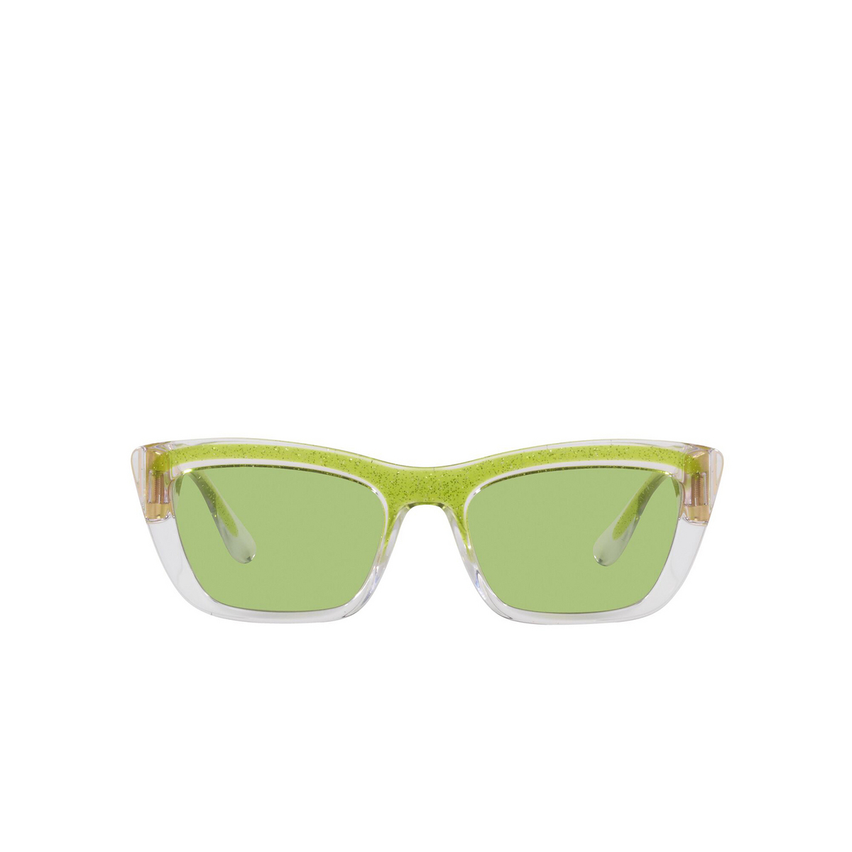 Dolce & Gabbana DG6171 Sunglasses 3354/2 Transparent/Green Glitter - front view
