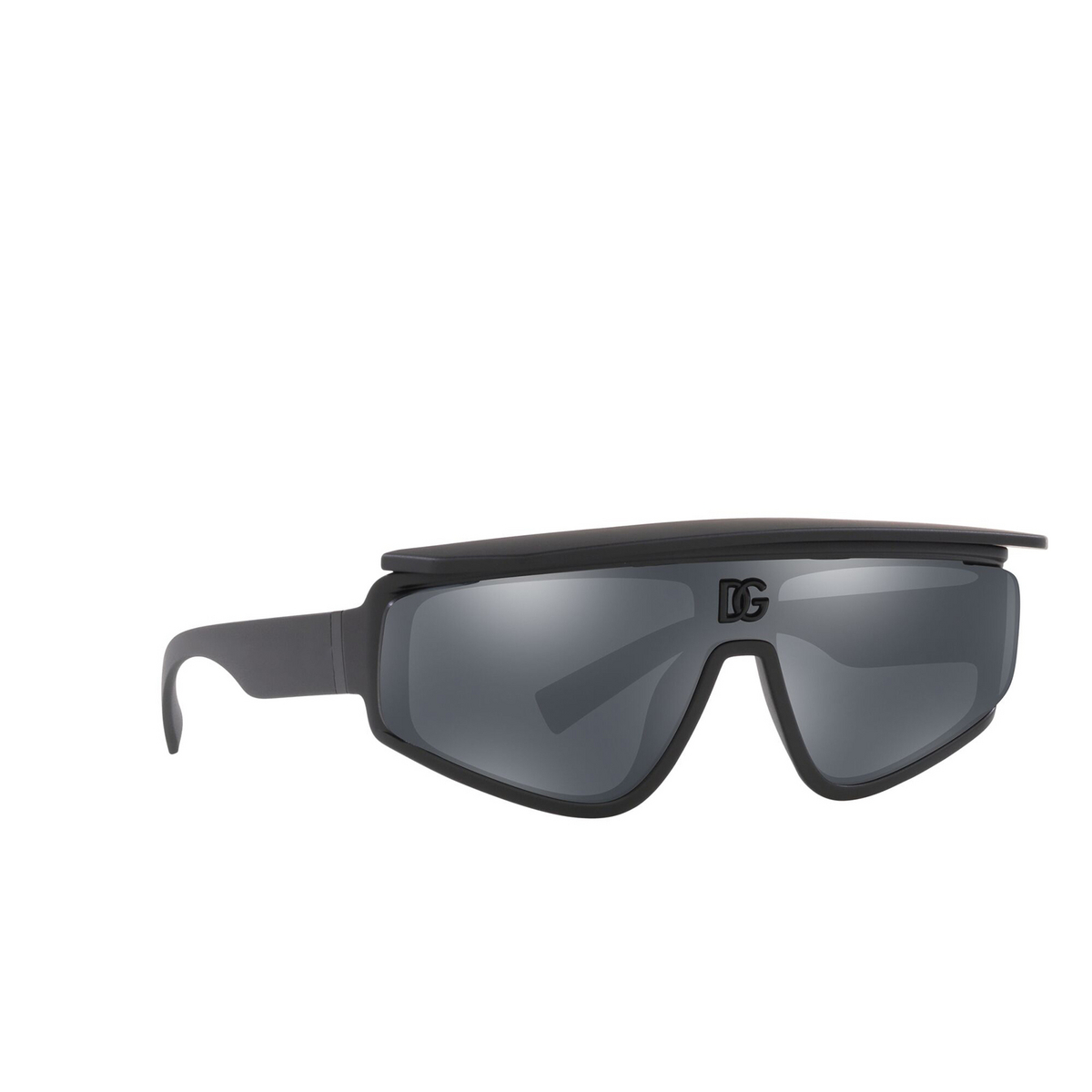 Dolce & Gabbana® Rectangle Sunglasses: DG6177 color 25256G Matte Black - 2/3