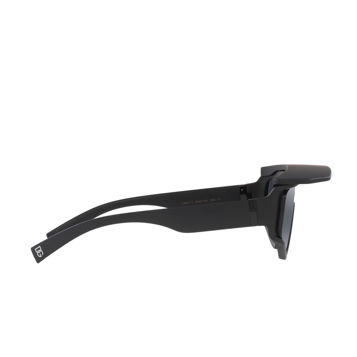 Dolce & Gabbana® Rectangle Sunglasses: DG6177 color 25256G Matte Black - product thumbnail 3/3