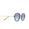 Occhiali da sole Eyepetizer 55 C.T-4-26F petrol blue matt and gold - anteprima prodotto 3/5