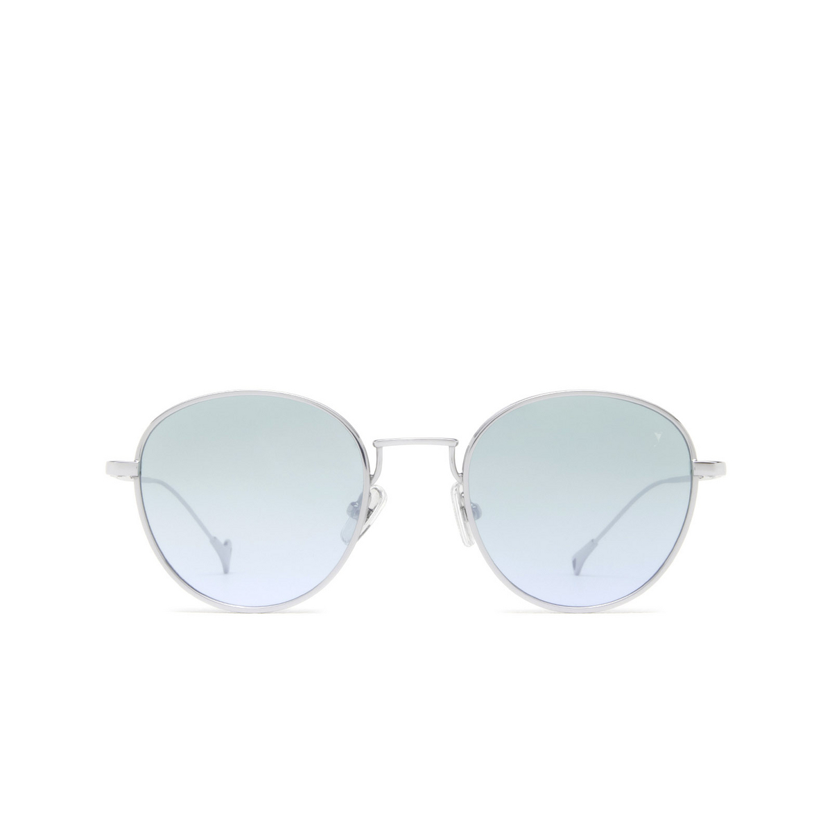 Eyepetizer® Round Sunglasses: Alen color Silver C.1-43F - front view.