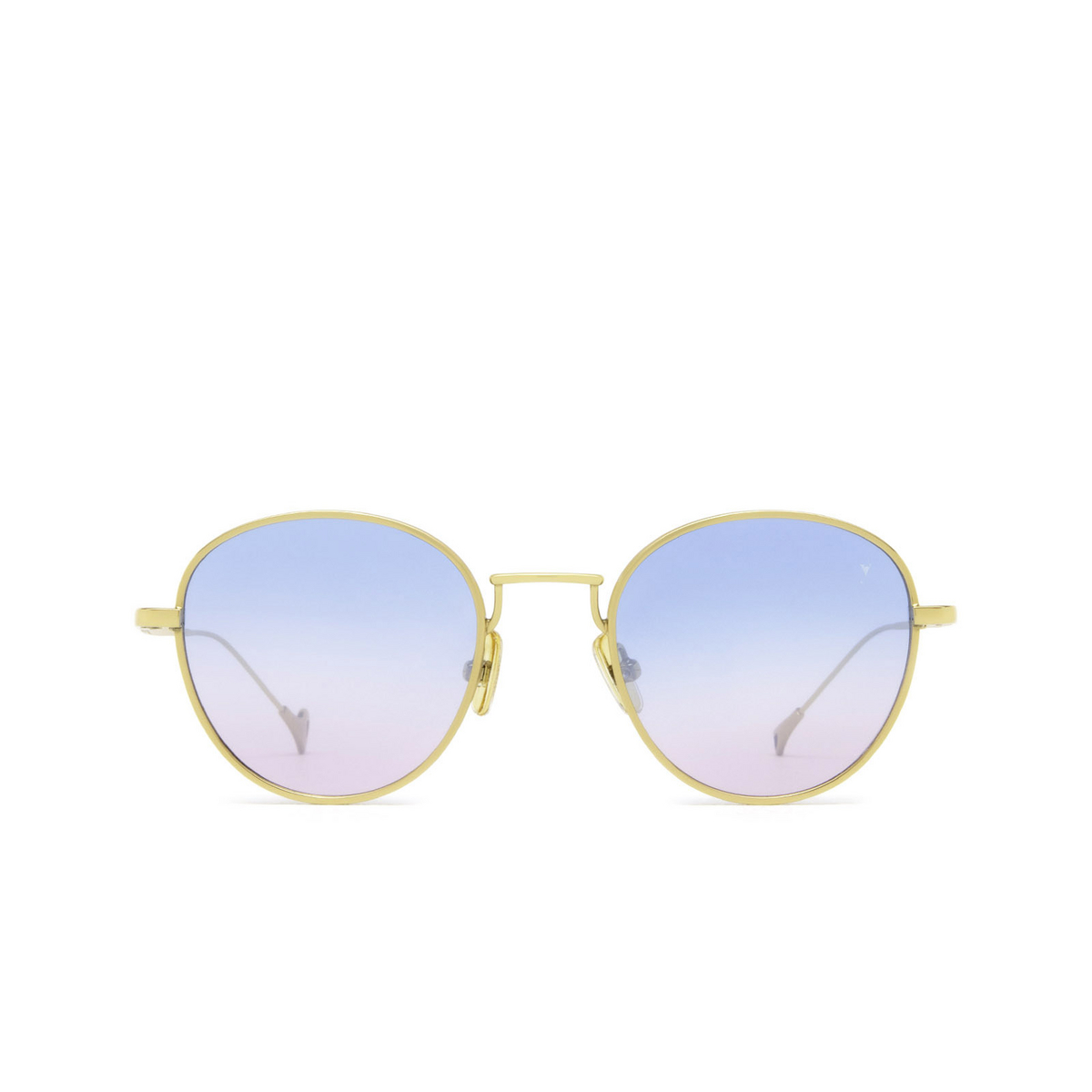 Eyepetizer® Round Sunglasses: Alen color Gold C.4-42F - front view.