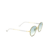 Eyepetizer CINQ Sunglasses C.4-P-S-21 turquoise havana and gold - product thumbnail 2/5