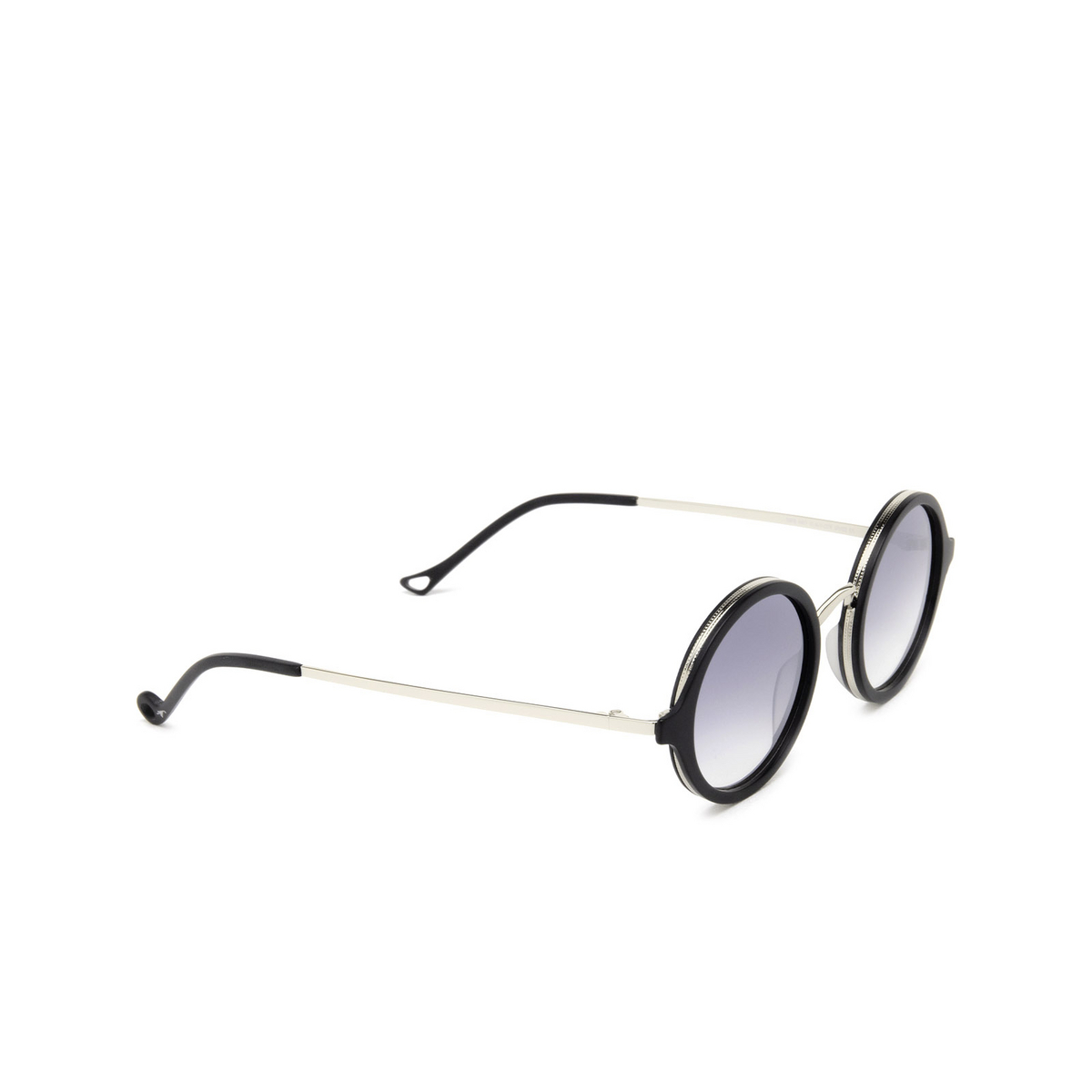 Eyepetizer DES ART Sunglasses C.A-1-27F Black Matt and Silver - three-quarters view