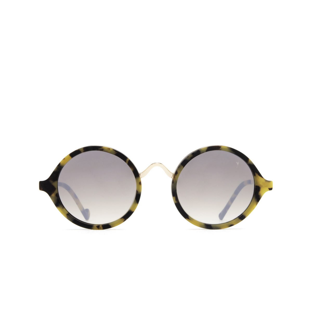 Eyepetizer® Round Sunglasses: Des Art color Havana Matt And Rose Gold C.F-9-18F - front view.