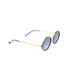 Eyepetizer DES ART Sunglasses C.T-4-26F petrol blue matt and gold - product thumbnail 2/5