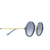 Eyepetizer DES ART Sunglasses C.T-4-26F petrol blue matt and gold - product thumbnail 3/5