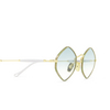 Eyepetizer DEUX Sunglasses C.4-P-S-21 turquoise havana and gold - product thumbnail 3/5