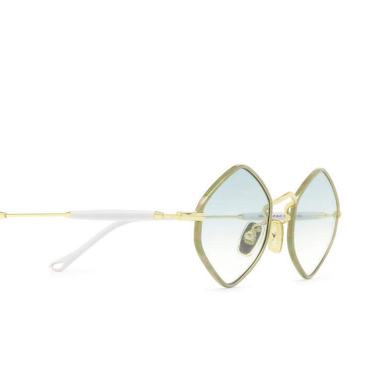 Eyepetizer DEUX Sunglasses C.4-P-S-21 turquoise havana and gold - 3/5