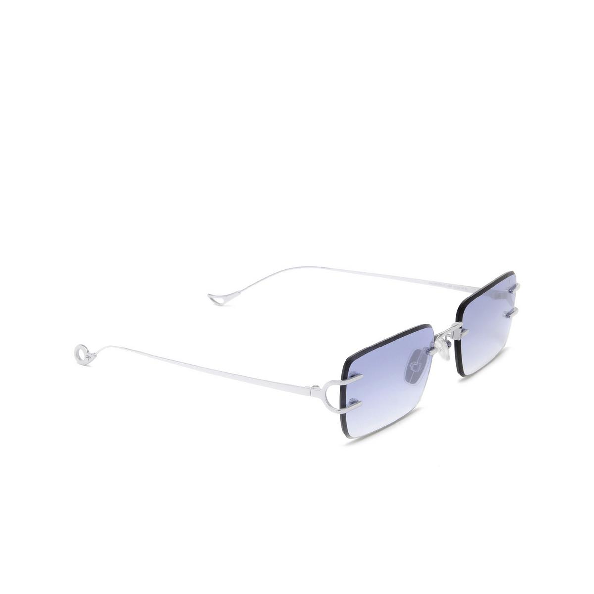 Eyepetizer® Rectangle Sunglasses: Dillinger color Silver C.1-26F - three-quarters view.