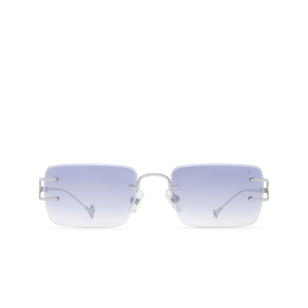 Eyepetizer® Rectangle Sunglasses: Dillinger color Silver C.1-26F - front view.