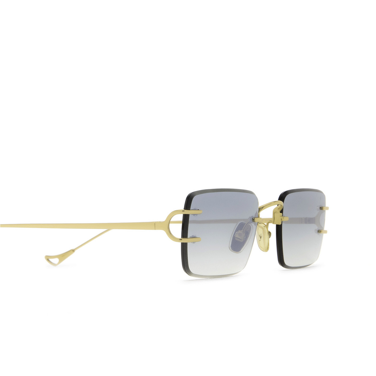 Eyepetizer® Rectangle Sunglasses: Dillinger color Gold C.4-25F - three-quarters view.
