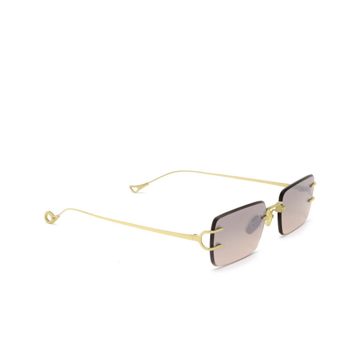 Eyepetizer® Rectangle Sunglasses: Dillinger color Gold C.4-44F - three-quarters view.