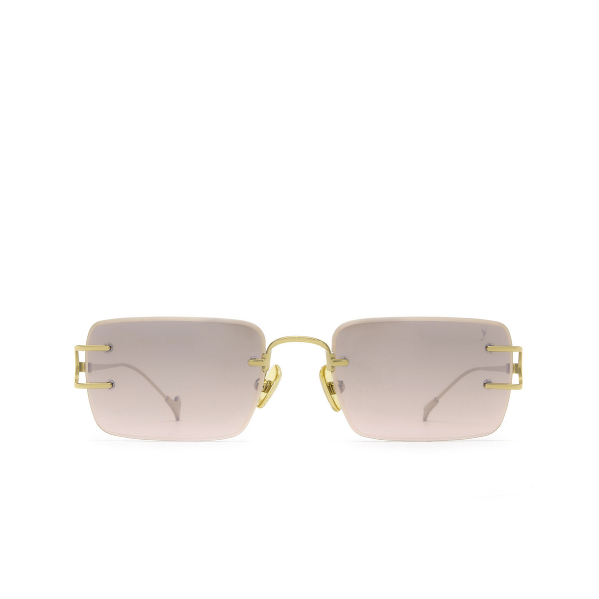 Eyepetizer® Rectangle Sunglasses: Dillinger color Gold C.4-44F - front view.