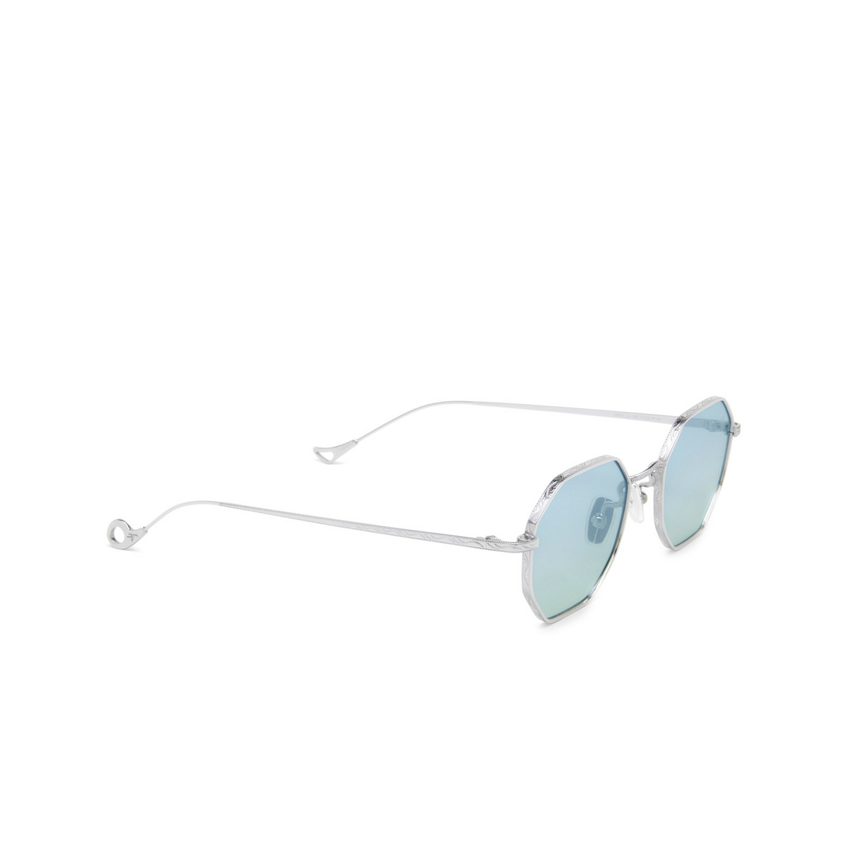 Eyepetizer® Irregular Sunglasses: Hort color Silver C.1-23F - three-quarters view.
