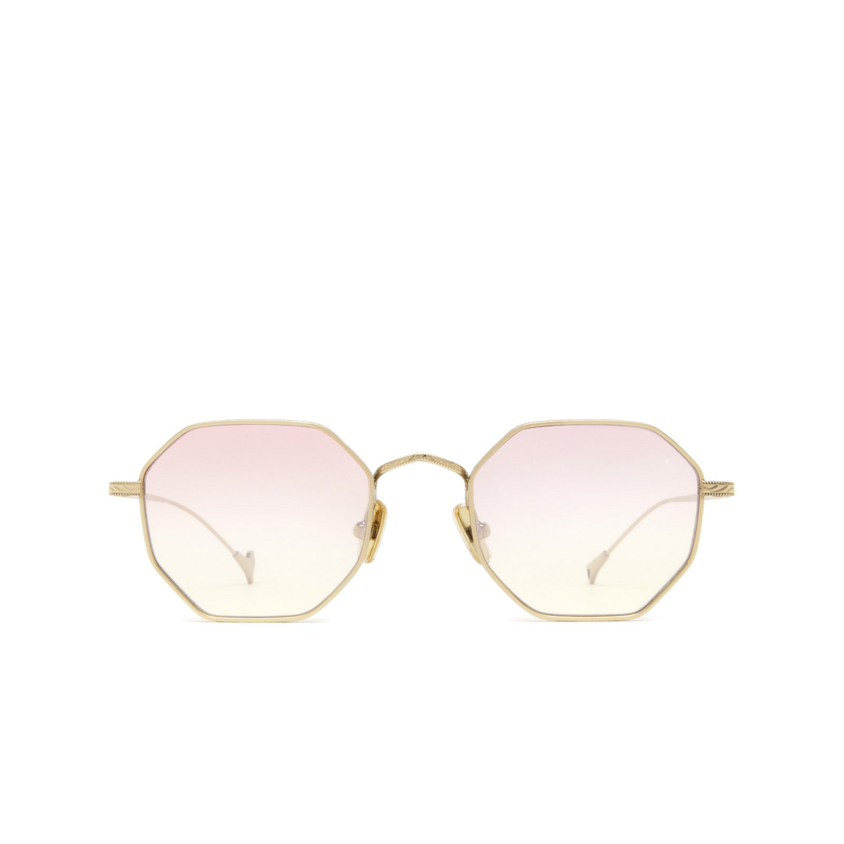 Eyepetizer® Irregular Sunglasses: Hort color Rose Gold C.9-22F - front view.