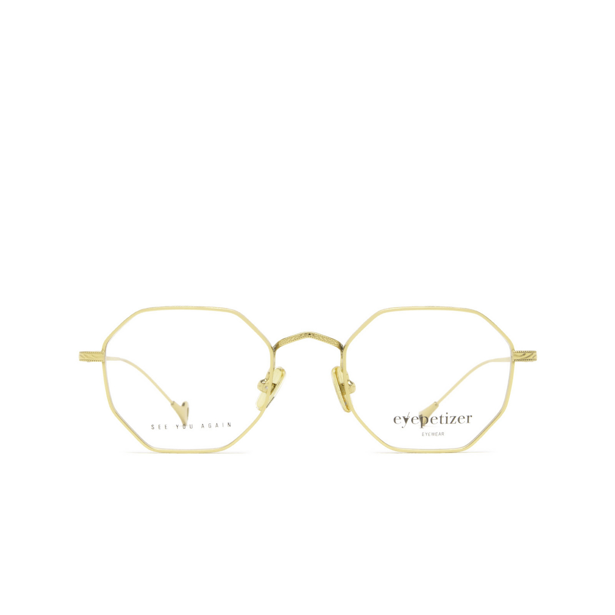 Eyepetizer® Irregular Eyeglasses: Hort Opt color Gold C.4 - front view.