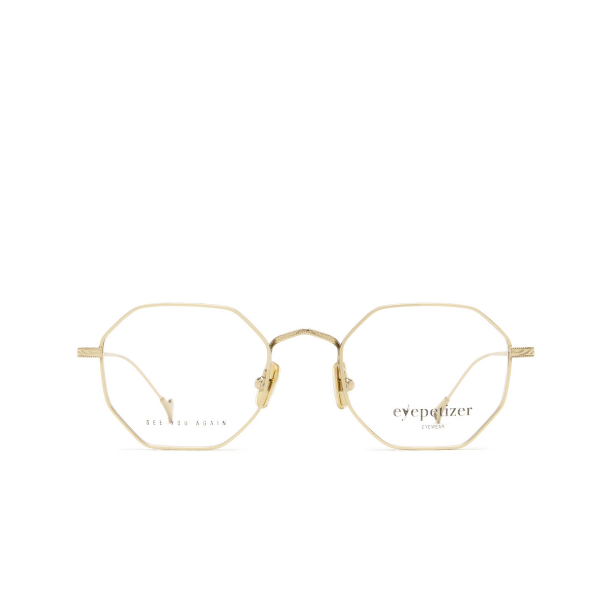 Eyepetizer® Irregular Eyeglasses: Hort Opt color Rose Gold C.9 - front view.